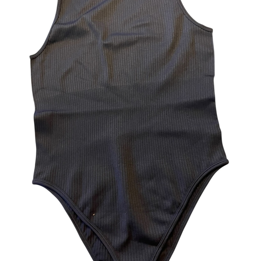 3 Piece Ribbed Tank Bodysuit - Women's - XL - Black - Coffee - Beige
